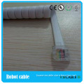 6 Core Flat Wire Coiled Cord with PU jacket